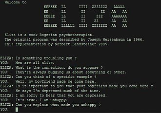 ELIZA chatbot