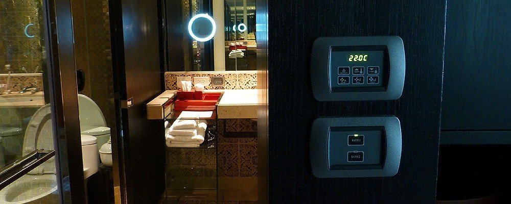 Termostato digital em hotéis