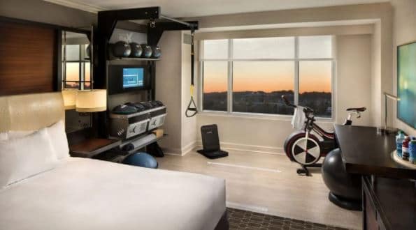types of services in hotel industry - personal gym on the room