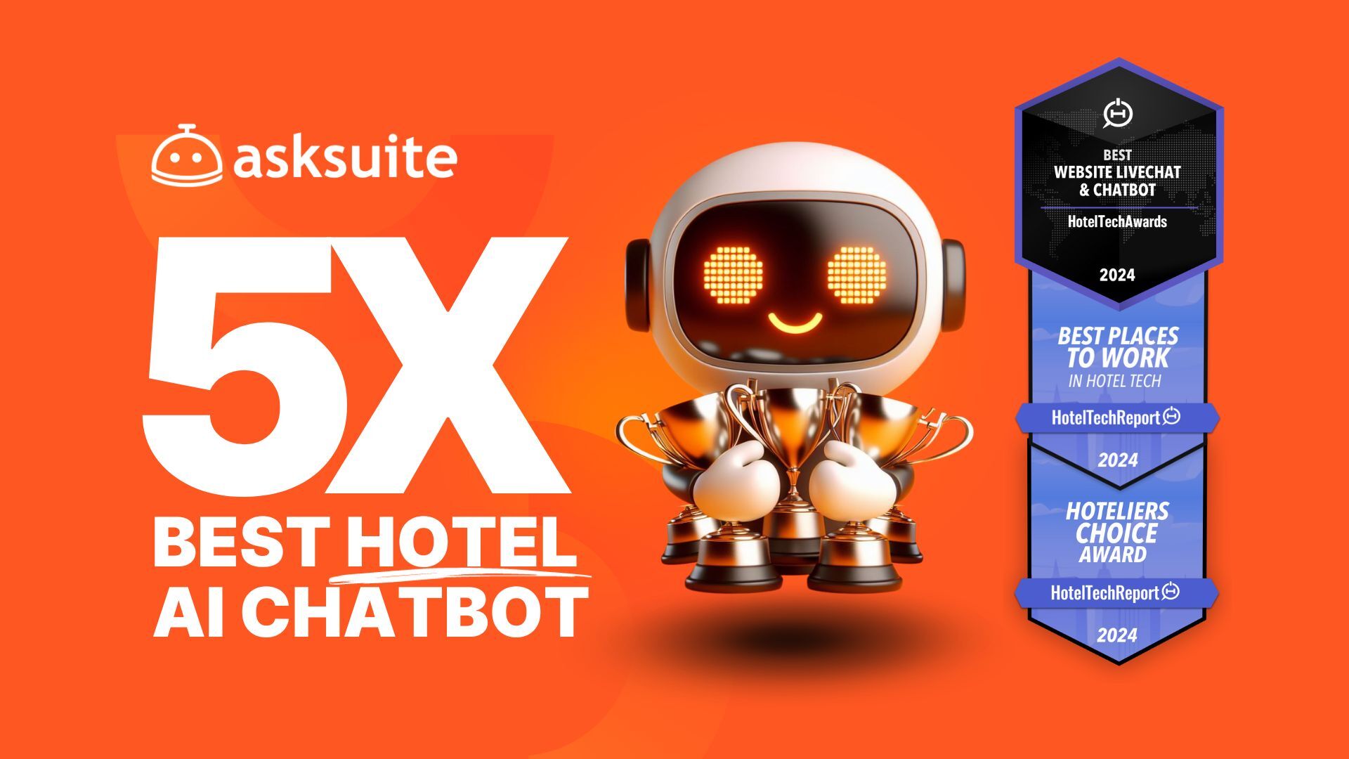 Asksuite is the best hotel chatbot for the 5th consecutive year