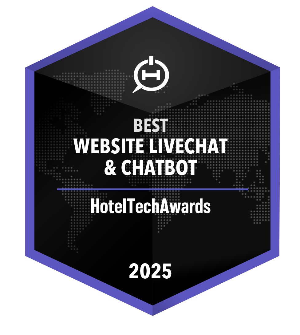 Best Livechat & Chatbot for Hotels 2025 Badge