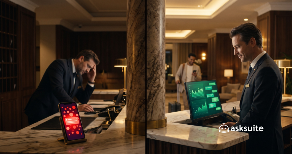 tempo de resposta do hotel ao viajante